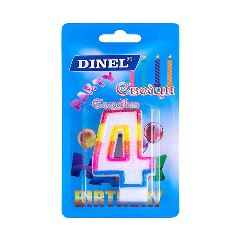 Свещи ЦИФРИ ДИНЕЛ на Блистер №4