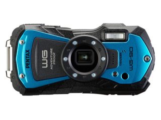 Компактен водоустойчив фотоапарат Pentax WG-90, син