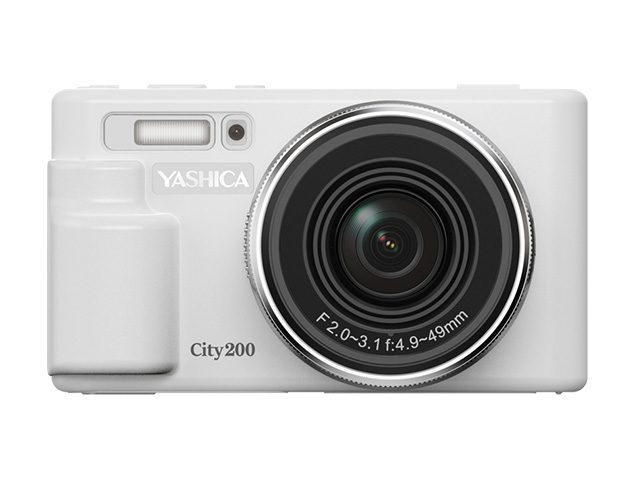 Компактен фотоапарат Yashica City 200, Бял