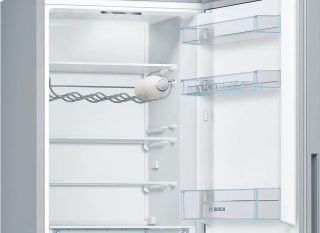 Хладилник Bosch KGV36VLEA, SER4, FS Fridge-freezer LowFrost, E, 186/60/65cm, 308l (214+94), 39dB(C), VitaFresh, рафт за бутилки, inox-look