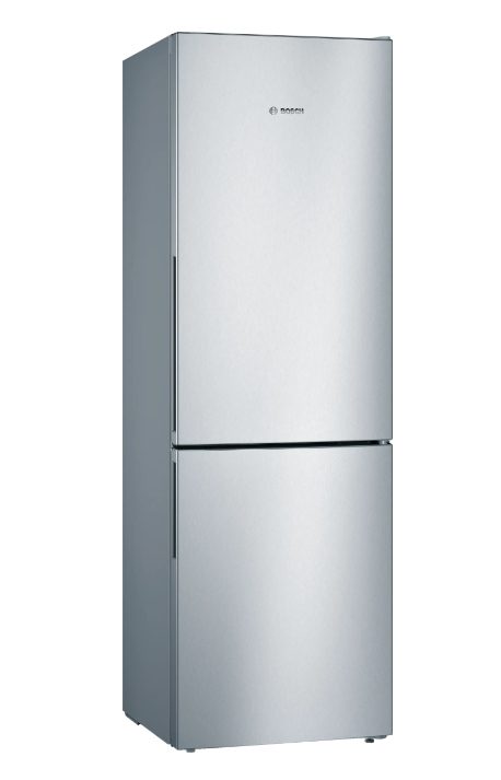 Хладилник Bosch KGV36VLEA, SER4, FS Fridge-freezer LowFrost, E, 186/60/65cm, 308l (214+94), 39dB(C), VitaFresh, рафт за бутилки, inox-look