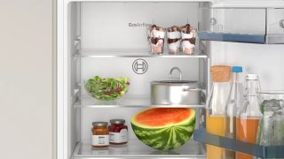 Bosch KIR21VFE0 SER4 Вграден хладилник, F, 87.4 x 54.1 x 54.8 см, 136 л, 35 dB, MultiBox XXL, EcoAirflow, LED осветление, SuperCooling, Енергиен клас E