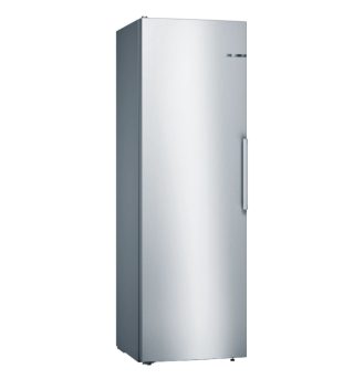 Хладилник Bosch KSV36FIEP SER4, свободностоящ, енергиен клас E, 186/60/65 см, 346 л, 39 dB, VitaFresh, рафтове EasyAccess, SuperCooling, вентилатор, дисплей, дръжка, неръждаема стомана със защита от пръстови отпечатъци
