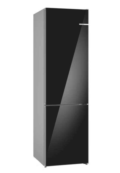 Bosch KGN39LBCF, SER6, FS хладилник с фризер NoFrost, C, 203/60/66cm, 363l(260+103), 35dB(B), VitaFresh XXL, 0° чекмедже, Metal Backwall with Multi Airflow, Flex Interior, Intelligent Inverter Technology, Black ColorGlass, HC ready