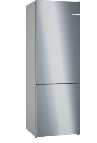 Босх KGN49AІКТ SER6; свободностоящ хладилник с фризер NoFrost, C, 203/70/67см, 440л(311+129), 35dB, VitaFresh XXL, чекмедже 0°, метална задна стена с MultiAirflow, Неръждаема стомана