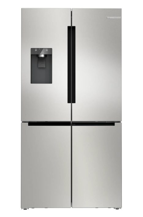 Bosch KFD96APEA SER6 Multi-door хладилник-фризер, NoFrost, E, 183/91/73, 574л (375+199), 39dB(C), IC, 1 чекмедже VitaFresh 0° XXL - риба и месо, 1 чекмедже Vitafresh с контрол на влажността, Quick Ice&water диспенсер с водна връзка, осветление на фризера, HC, Inox