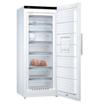 Bosch GSN54AWDV SER6 FS upright freezer, NoFrost, D, 176/70/65cm, 328l, 38dB(C), IC, 5 drawers (1 BigBox), 2 shelfs, IceTwister, handle, white