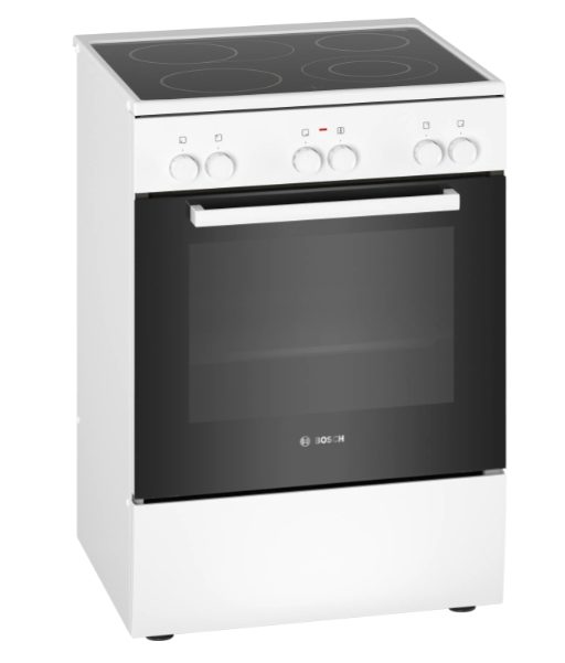 Bosch HKA090220 SER2 Свободностояща електрическа печка, A, 66 л, 3D горещ въздух, Бял