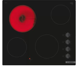 Bosch PKE611CA3E SER2 електрически котлон, 4 зони, копчета тип „меч“, рамка от неръждаема стомана, 6,6 kW, 60 cm