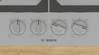 Bosch PCP6A5I90, SER6, Газов плот, 4 зони, Wok горелка, 9 нива на мощност, FlameSelect new, Easy cleaning, inox, 60cm