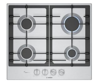 Bosch PCP6A5I90, SER6, Газов плот, 4 зони, Wok горелка, 9 нива на мощност, FlameSelect new, Easy cleaning, inox, 60cm