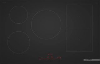 Bosch PVW81CHB1E, SER8, Индукционен готварски плот, 5 зони (1 CombiZone + 3, 24cm пръстен), DirectSelect, PanBoost, без рамка, 7,4 kW, 80cm, HC, Matt Black