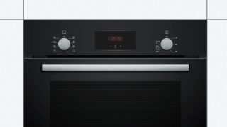 Bosch HBF153BB0 Вградена фурна, SER2, 3D HotAir, EcoClean Direct, 66 л, LED дисплей с потъващи бутони, енергиен клас A, черен