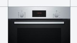 Вградена фурна Bosch HBF154ES0 с 3D HotAir, EcoClean Direct, 66 л, неръждаема стомана