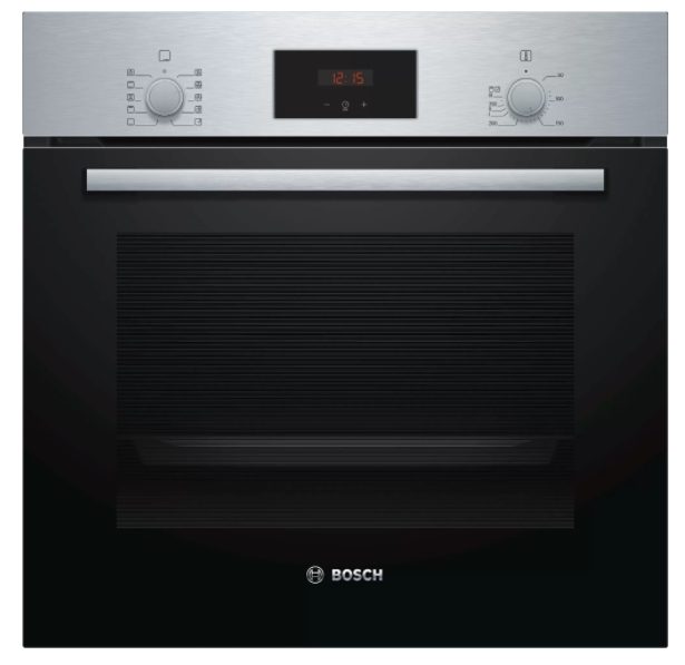 Вградена фурна Bosch HBF154ES0 с 3D HotAir, EcoClean Direct, 66 л, неръждаема стомана