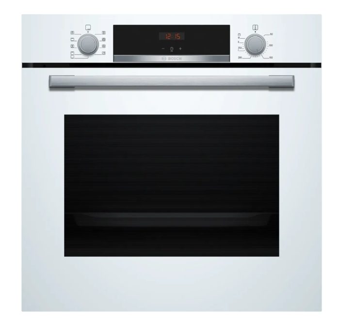 Bosch HBA534BW3 SER4 Вградена фурна, A+, ecoClean back+Hydro, 7 режима на нагряване, 1 ниво релса, Бял