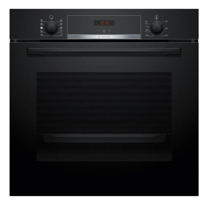 Bosch HQA534EB3 Серия 4 вградена фурна, енергиен клас A+, addSteam, ecoClean back+Hydro, 8 режима на нагряване, 1 ниво водачи, черна