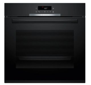 Вградена фурна Bosch HBA372EB4, серия 4, енергиен клас A+, пиролитично + хидролитично самопочистване, 7 режима на нагряване, AutoPilot 10, телескопични водачи на 1 ниво, пълно сензорно управление, черна