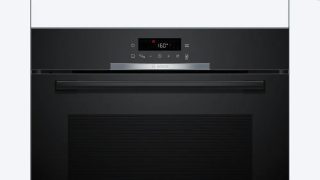 Вградена фурна Bosch HBA372EB4, серия 4, енергиен клас A+, пиролитично + хидролитично самопочистване, 7 режима на нагряване, AutoPilot 10, телескопични водачи на 1 ниво, пълно сензорно управление, черна