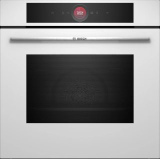 Bosch HBG7341W1, SER8, Вградена фурна 60 x 60 cm, 71 l, TFT сензорен дисплей, Дигитален контролен пръстен, Hotair Gentle, функция Air Fry, A+, Eco Clean Direct, Oven Assistant, Home Connect, Бял