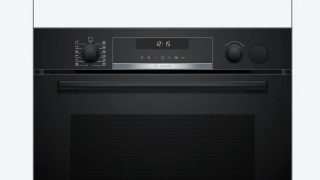 Bosch HRG578CB7 SER6 Комби-фурна с пара A+, AddSteam, Pyro, 12 режима, AutoPilot 30, Сонда за месо (1 бр.), SoftClose&SoftOpen, Тава AirFry, черна, HC