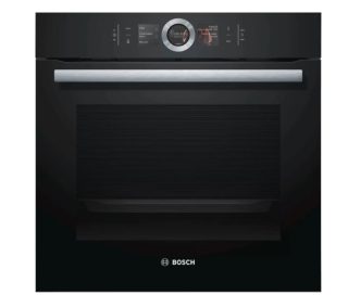 Bosch HBG7741B1, SER8, Вградена фурна 60 x 60 cm, 71 l, TFT сензорен дисплей, Дигитален контролен пръстен, Hotair Gentle, функция Air Fry, A+, Пиролиза+Хидролиза, Oven Assistant, Home Connect, Черен