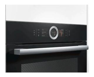 Bosch HBG7741B1, SER8, Вградена фурна 60 x 60 cm, 71 l, TFT сензорен дисплей, Дигитален контролен пръстен, Hotair Gentle, функция Air Fry, A+, Пиролиза+Хидролиза, Oven Assistant, Home Connect, Черен
