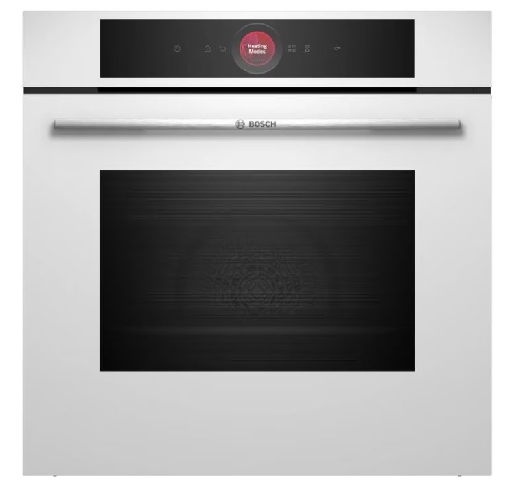 Bosch HBG7741W1, SER8, Вградена фурна 60 x 60 cm, 71 l, TFT сензорен дисплей, Дигитален контролен пръстен, Hotair Gentle, функция Air Fry, A+, Пиролитично+Хидролитично, Oven Assistant, Home Connect, Бял