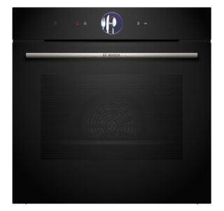 Bosch HBG7764B1 SER8 Вградена фурна 60 x 60 cm, TFT сензорен дисплей, Дигитален контролен пръстен, 4D Hotair, Hotair Gentle, Функция Air Fry, A+, Пиролиза+Хидролиза, Oven Assistant, Home Connect, Черен