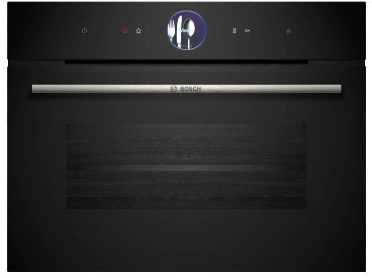 Bosch CSG7364B1, SER8, Compact steam oven, 60 x 45 cm, 47 l, Perfect Steam, Steam Plus function, Added Steam function, Home Connect, Black