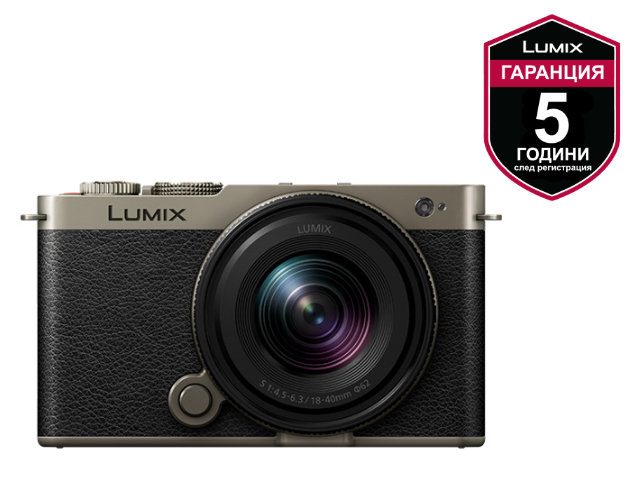 Фотоапарат Panasonic Lumix S9 с обектив S 18-40mm f/4.5-6.3, Titanium/Black