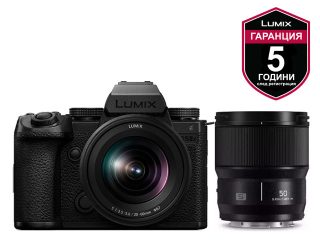 Фотоапарат Panasonic Lumix S5 IIX с обективи Lumix S 20-60mm f/3.5-5.6 и 50mm f/1.8