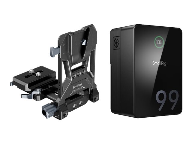 Батерия SmallRig 4292 VB99 Mini Pro V-Mount в комплект със система за монтаж 4064 Compact V-Mount