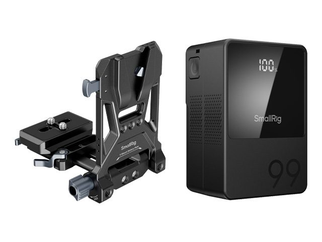 Батерия SmallRig 3580 VB99 Mini V-Mount в комплект със система за монтаж 4064 Compact V-Mount