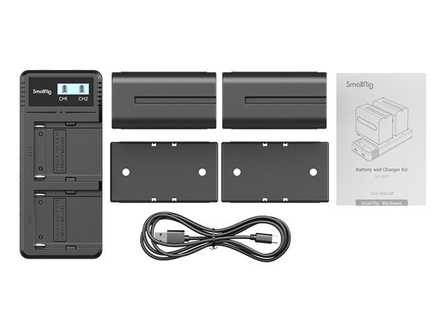 Комплект зарядно и две батерии SmallRig 3823 еквивалент на Sony NP-F970