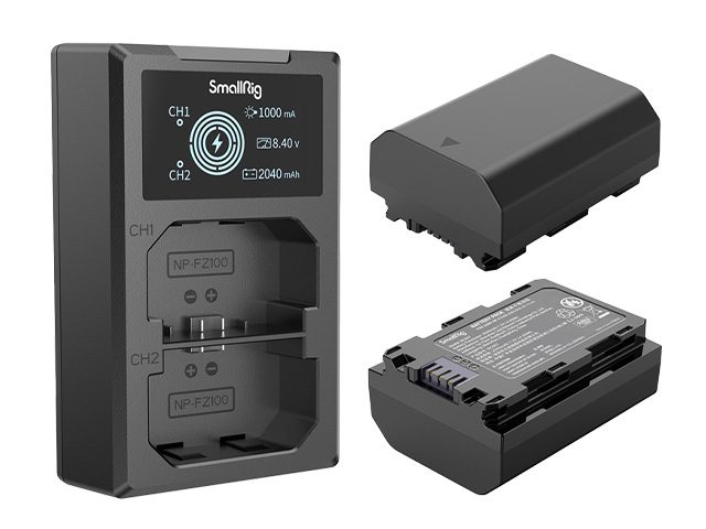 Комплект зарядно и две батерии SmallRig 3824 еквивалент на Sony NP-FZ100