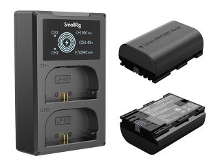 Комплект зарядно и две батерии SmallRig 3821 еквивалент на Canon LP-E6NH