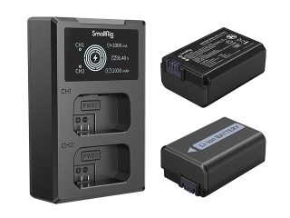 Комплект зарядно и две батерии SmallRig 3818 еквивалент на Sony NP-FW50