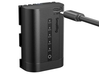 Батерия SmallRig 5298 2600 mAh еквивалент на Canon LP-E6P с USB-C порт и индикатор за захранване