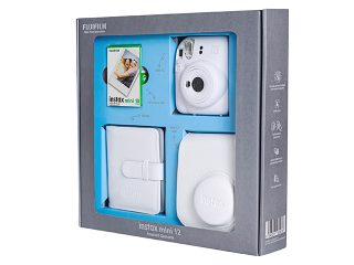 Комплект за моментални снимки FujiFilm Instax Mini 12, бял