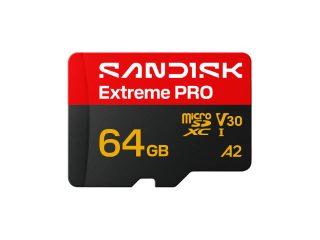 Карта памет SanDisk Extreme PRO microSD, UHS-I, U3, V30, A2, 64GB