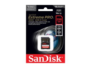 Карта памет SanDisk Extreme PRO 256GB SDXC, UHS-II, Class 10, U3, V60, 6K, 4K, UHD, up to 280MB/s