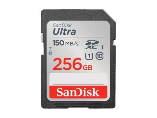 Карта памет SanDisk 256GB Ultra SDXC,150MB/s, UHS-I, C10, U1, Full HD
