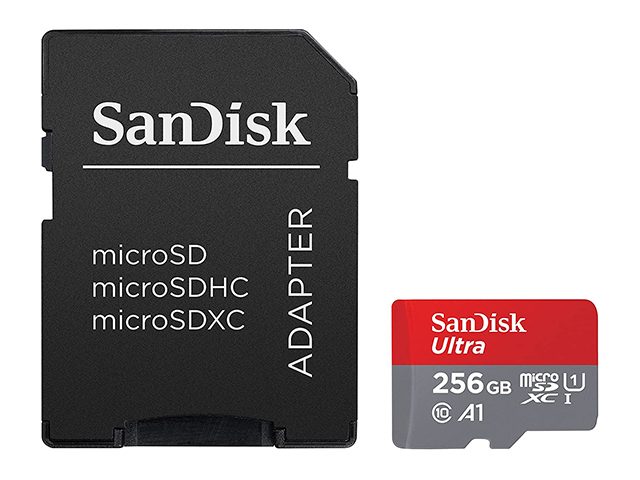 Карта памет SanDisk Ultra microSDXC 256GB 150MB/s, Class10, A1 UHS-I и адаптер
