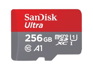 Карта памет SanDisk Ultra microSDXC 256GB 150MB/s, Class10, A1 UHS-I и адаптер