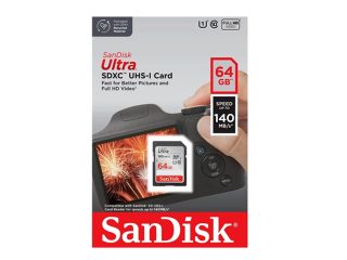 Карта памет SanDisk 64GB Ultra SDXC, 140MB/s, UHS-I, C10, U1, Full HD