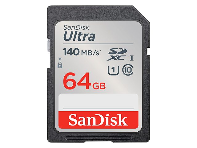 Карта памет SanDisk 64GB Ultra SDXC, 140MB/s, UHS-I, C10, U1, Full HD