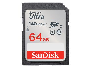 Карта памет SanDisk 64GB Ultra SDXC, 140MB/s, UHS-I, C10, U1, Full HD
