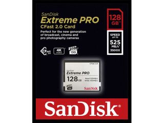 Карта памет SanDisk 128GB CFast 2.0 Extreme Pro, 525MB/s