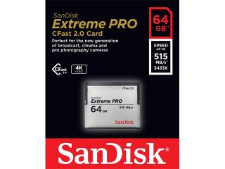 Карта памет SanDisk 64GB Extreme PRO CFast 2.0 Memory Card